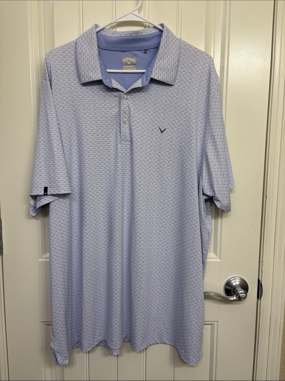 Callaway Men's Light Cornflower Blue Printed Golf Polo‎